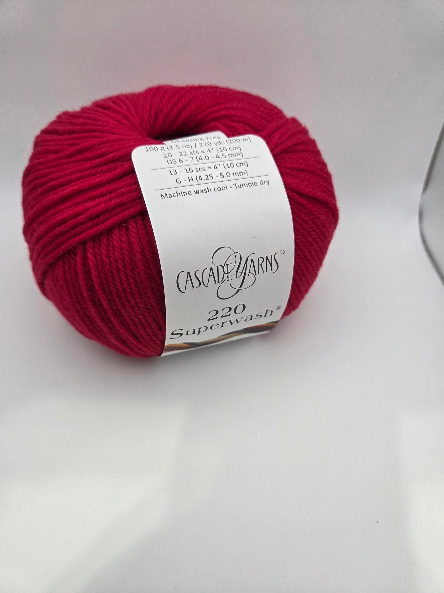 Cascade Yarns 220 Superwash DK weight Really Red