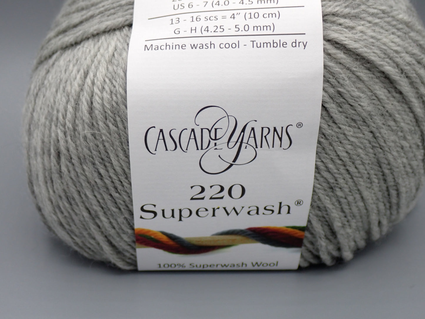 Cascade Yarns 220 Superwash DK weight Silver Grey