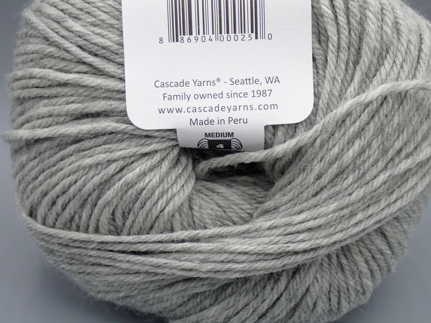 Cascade Yarns 220 Superwash DK weight Silver Grey