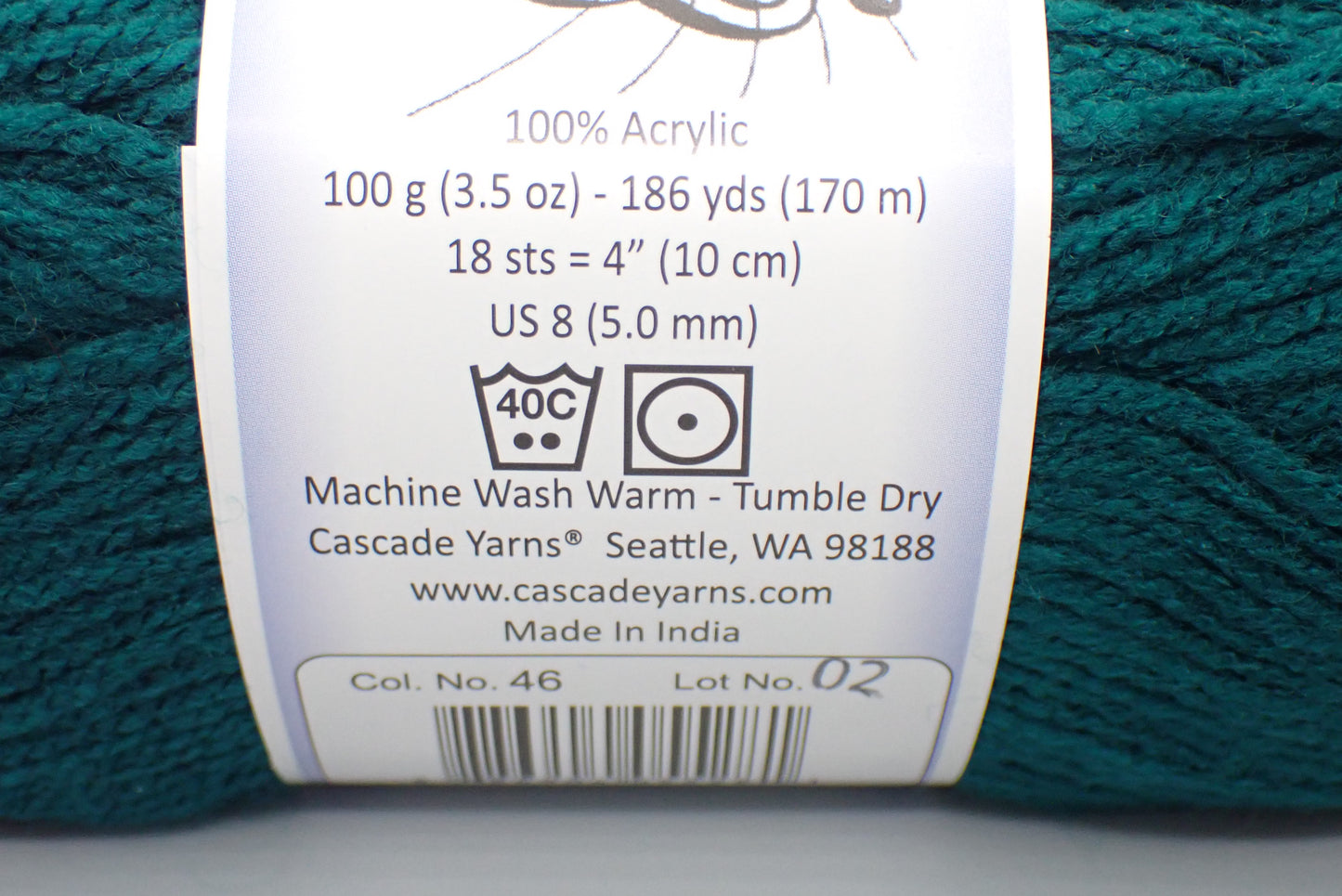 Cascade Yarns Anthem Worsted weight Deep Teal