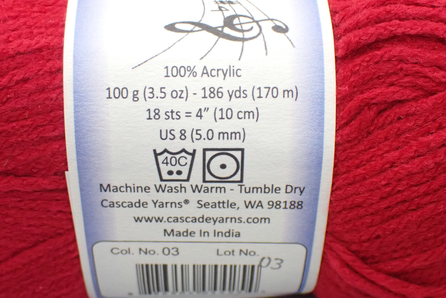 Cascade Yarns Anthem Worsted weight Red