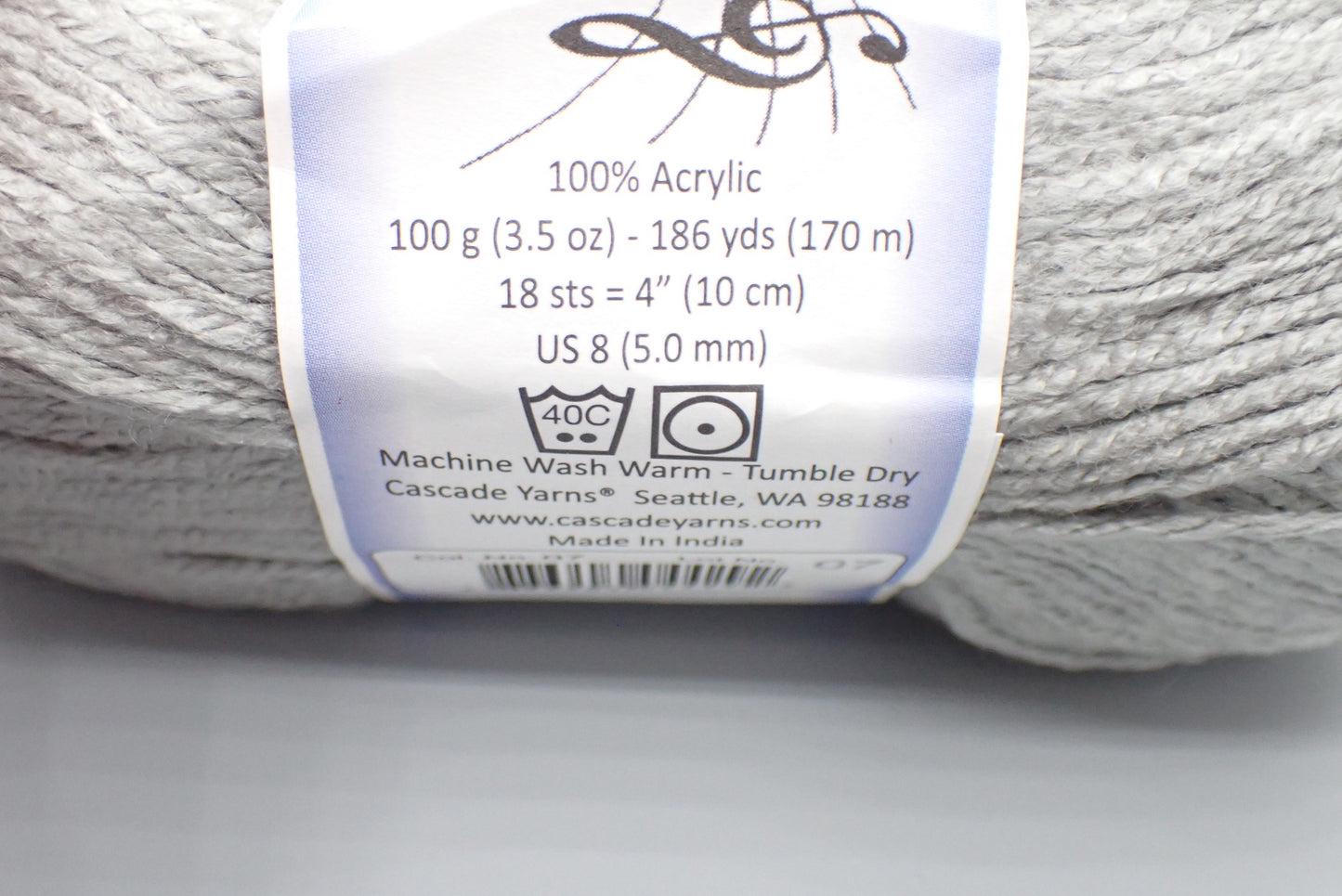 Cascade Yarns Anthem Worsted weight Silver
