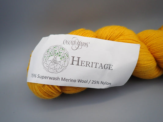 Cascade Yarns Heritage Fingering weight Golden Yellow
