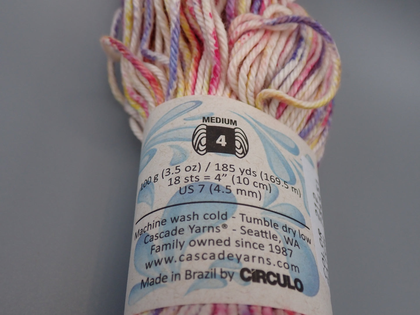 Cascade Yarns Nifty Cotton Splash Worsted weight Petunia