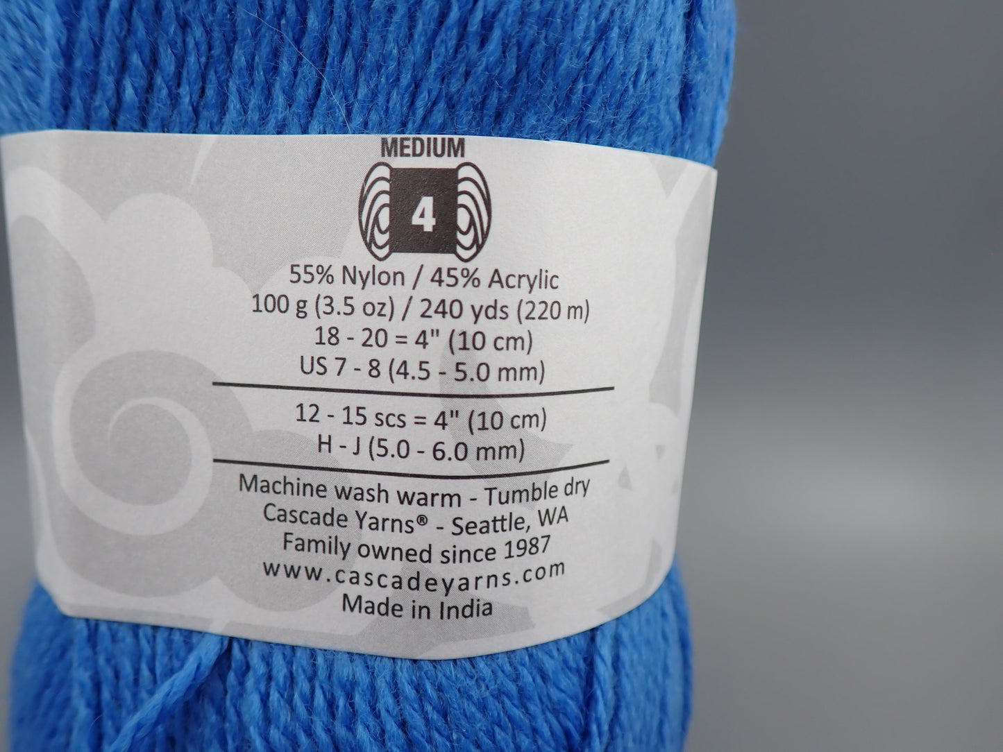 Cascade Yarns Cherub Aran Worsted weight Classic Blue