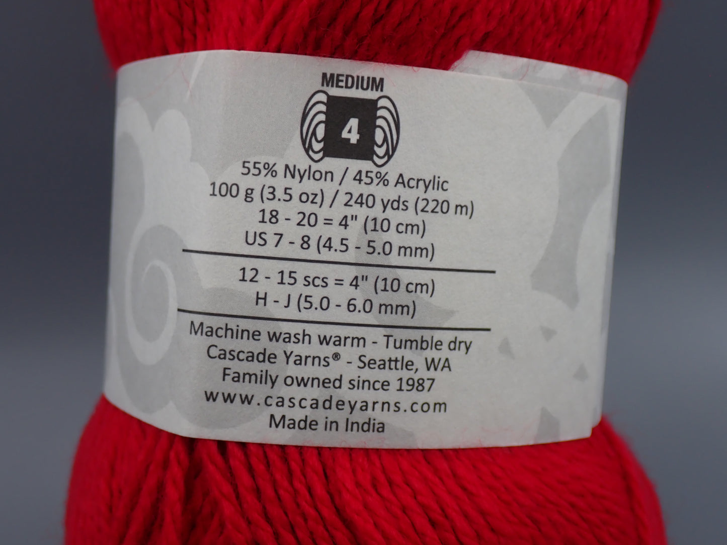 Cascade Yarns Cherub Aran Worsted weight Ruby