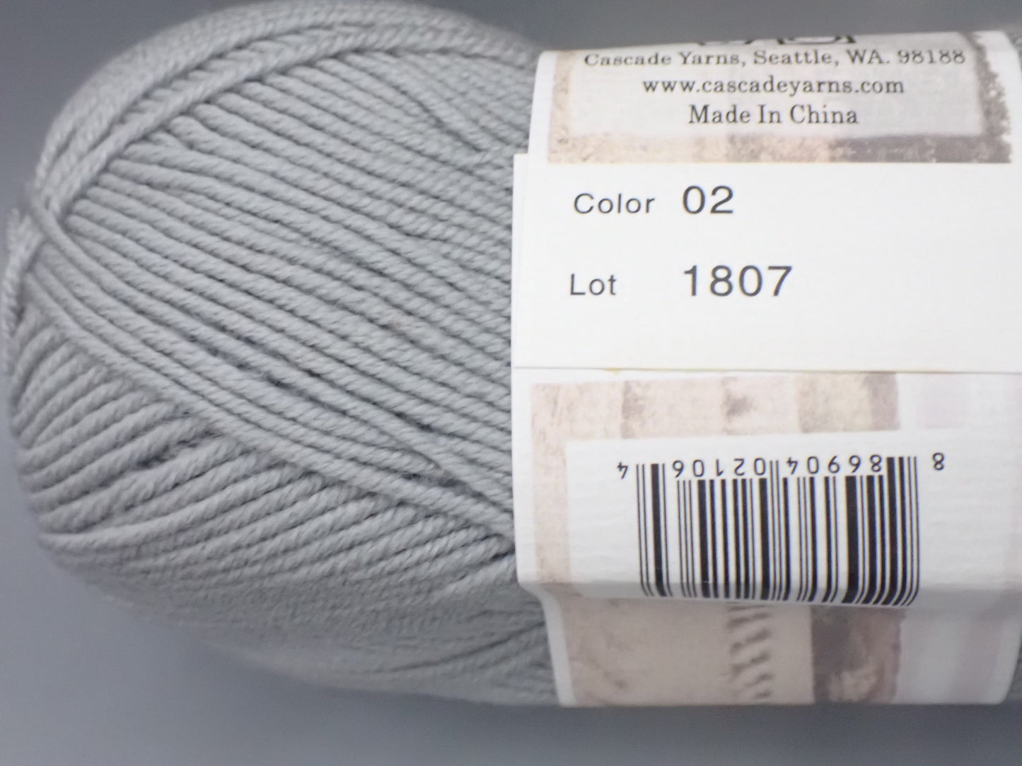 Cascade Yarns Elysian DK weight Silver
