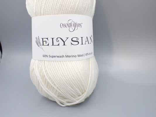 Cascade Yarns Elysian DK weight White