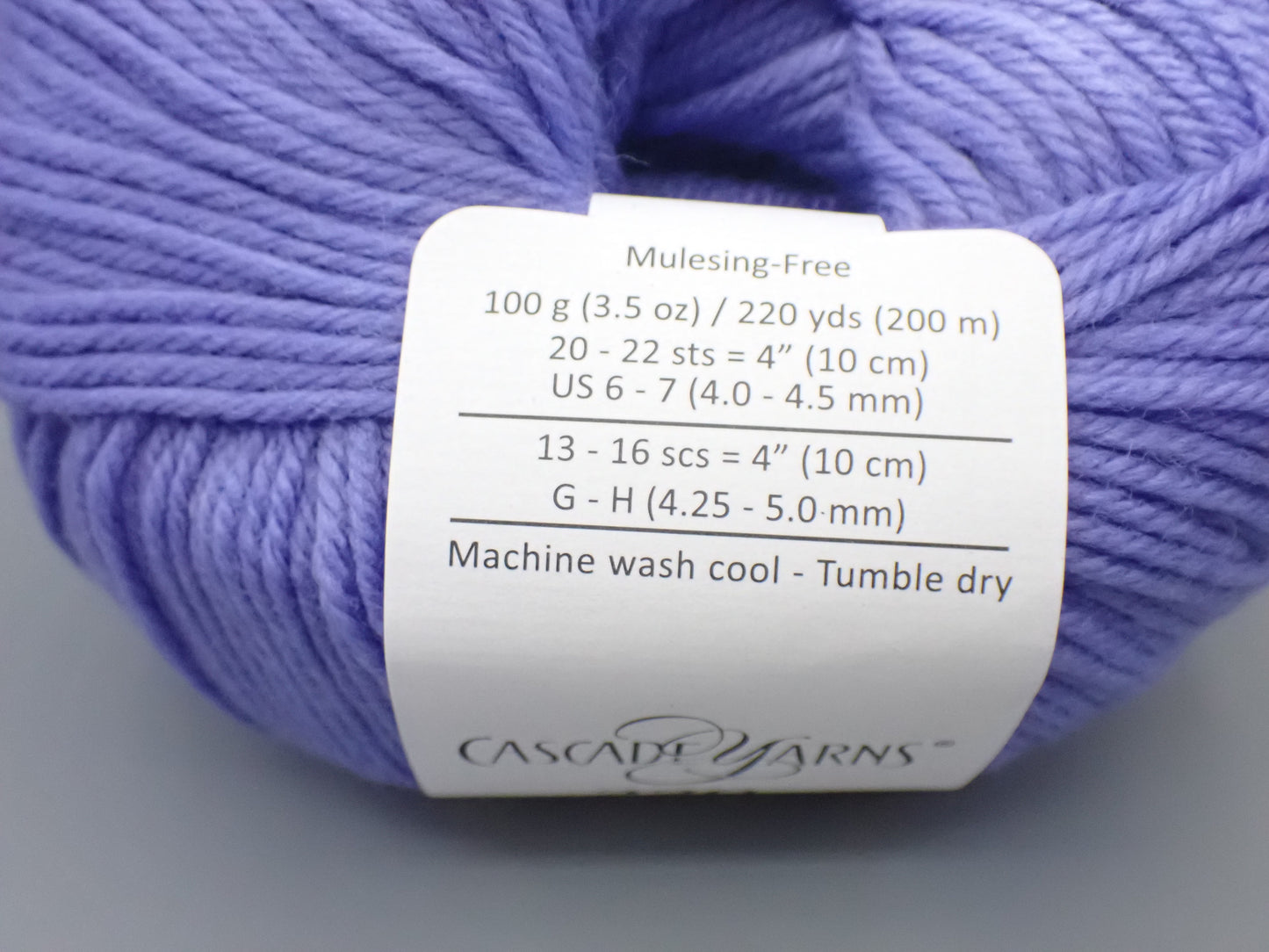 Cascade Yarns 220 Superwash DK weight Periwinkle