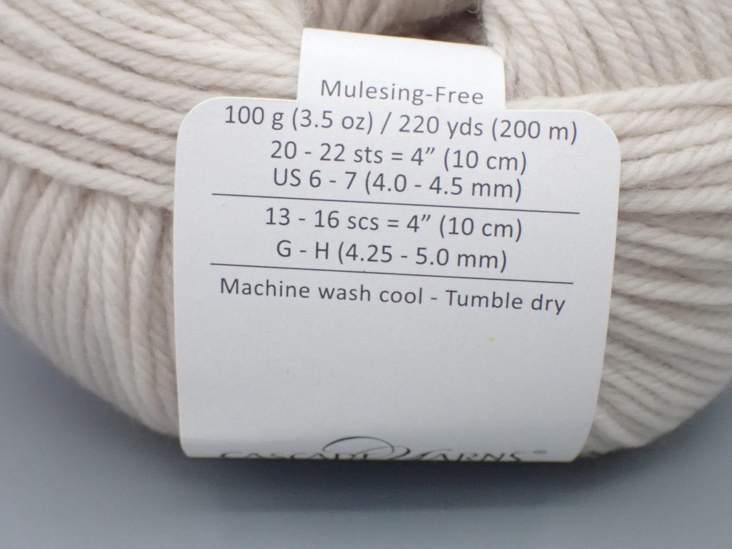 Cascade Yarns 220 Superwash DK weight Frosted Almond