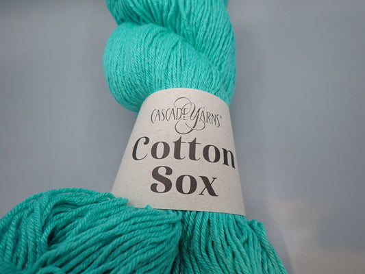 Cascade Yarns Cotton Sox Sock weight Blue Turquoise