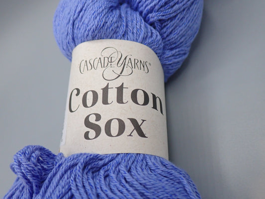 Cascade Yarns Cotton Sox Sock weight Cornflower Blue