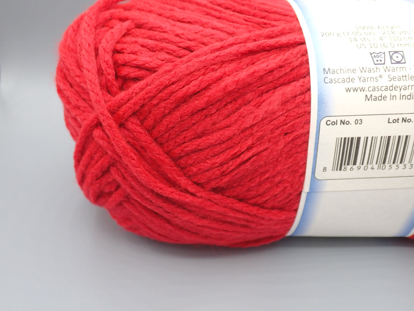 Cascade Yarns Anthem Chunky Bulky weight yarn Red