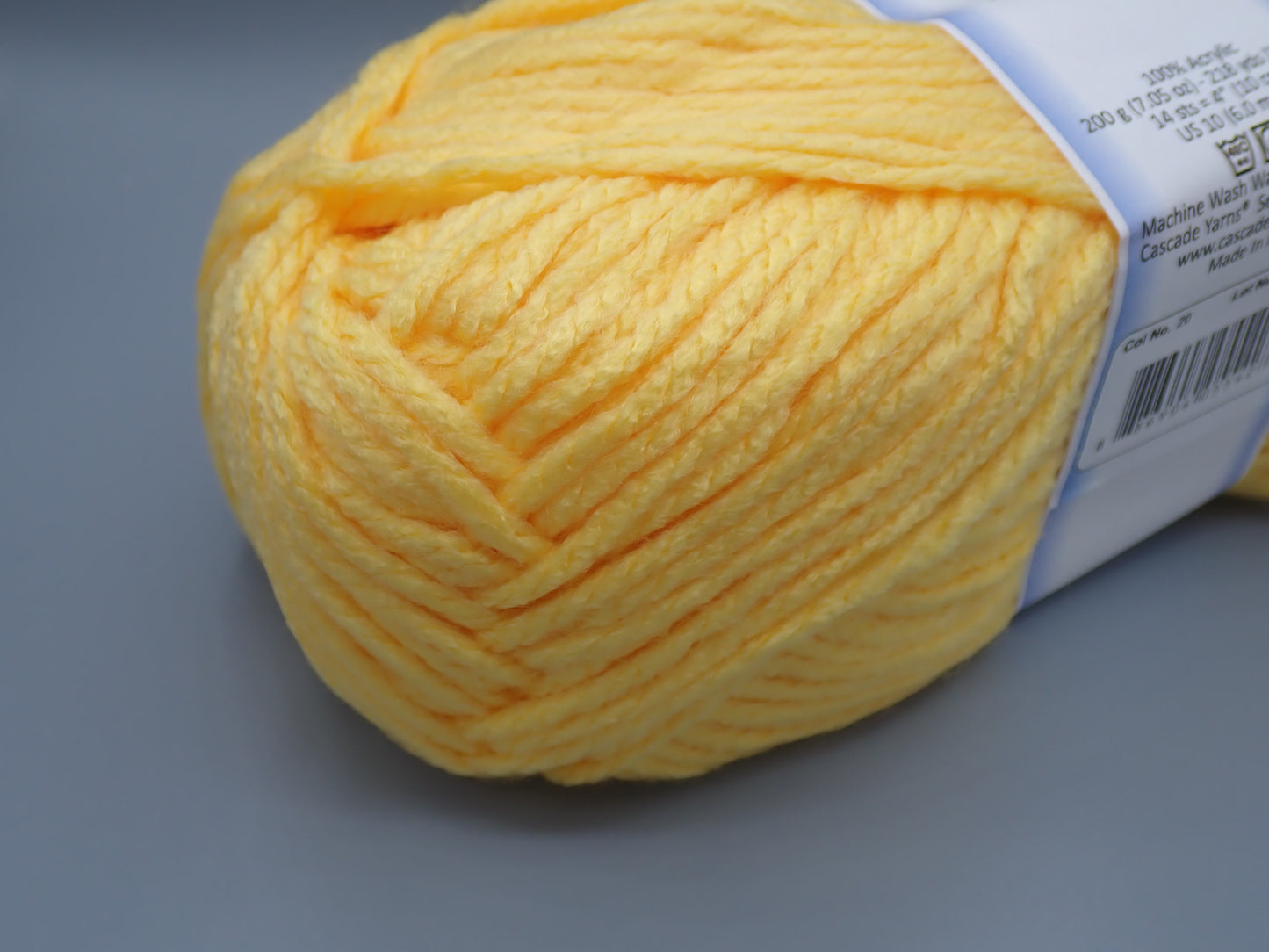 Cascade Yarns Anthem Chunky Bulky weight yarn Yellow