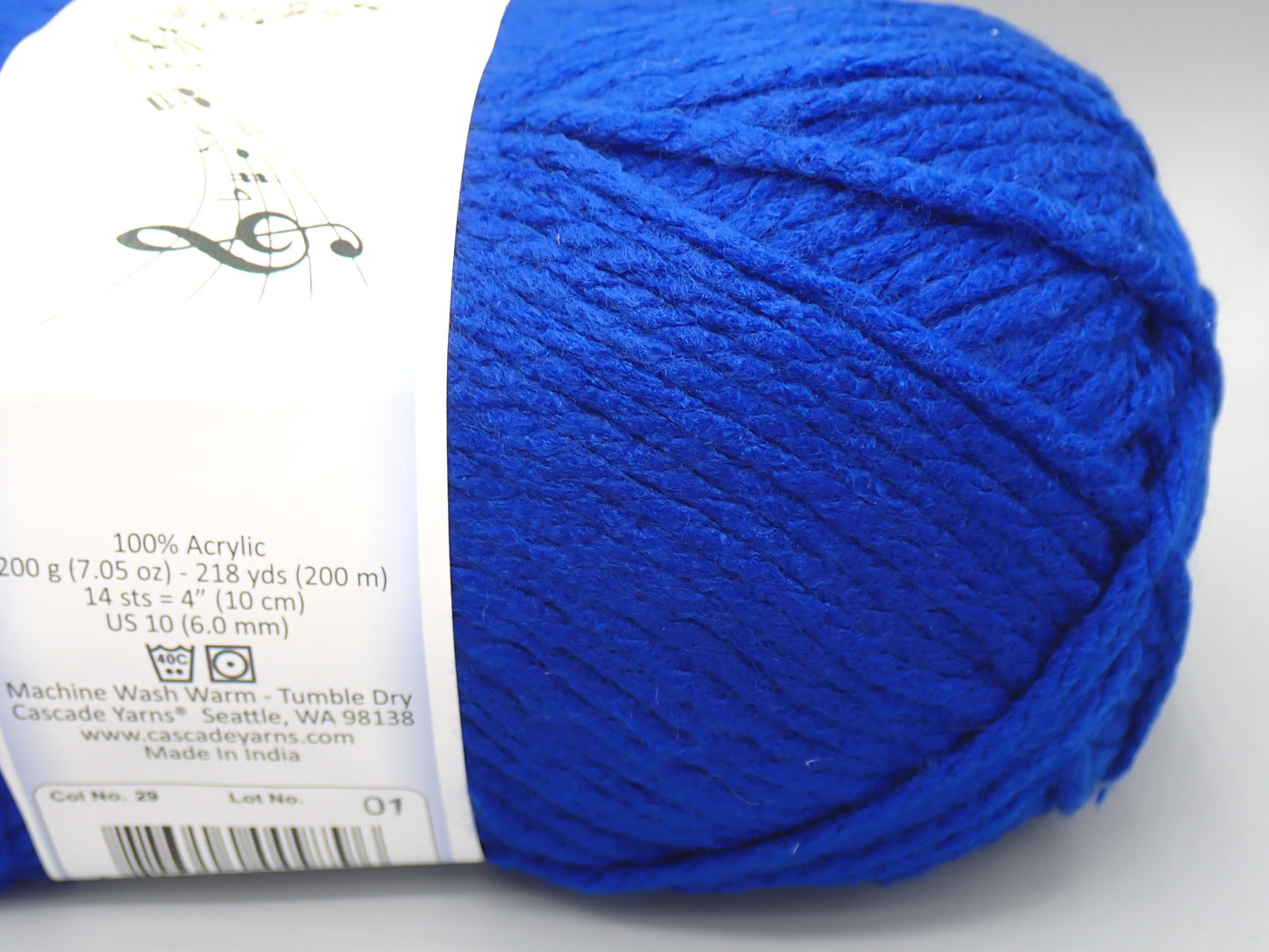 Cascade Yarns Anthem Chunky Bulky weight yarn Cobalt