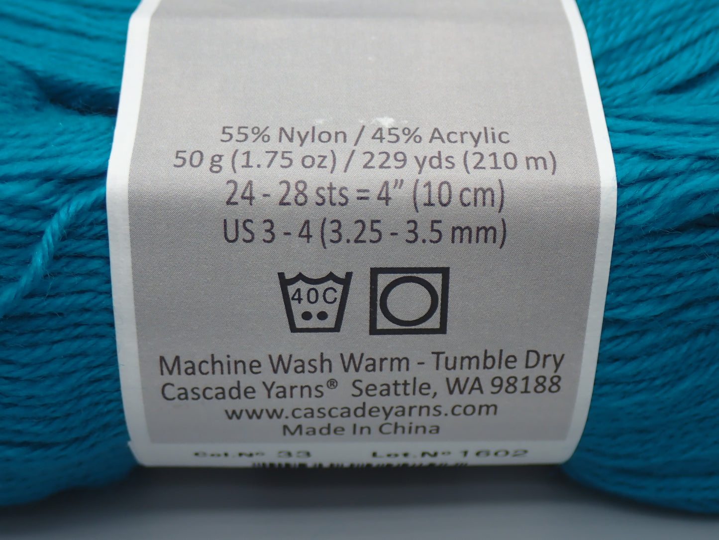 Cascade Yarns Cherub Baby Sock weight Peacock