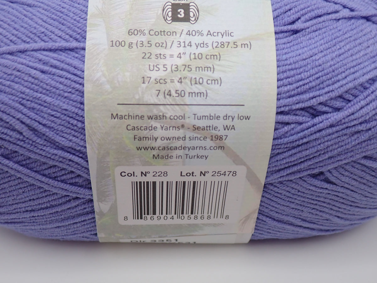 Cascade Yarns Sarasota DK weight Periwinkle