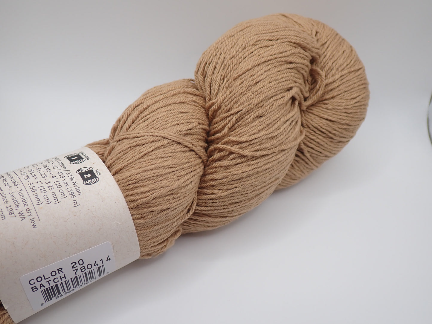 Cascade Yarns Cotton Sox Sock weight Tannin
