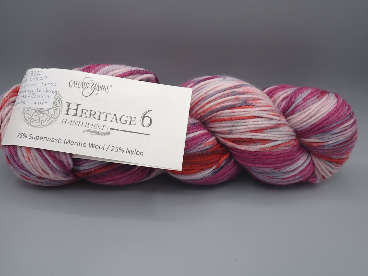 Cascade Yarns Heritage 6 Hand Paints Sock weight Berry Smoke