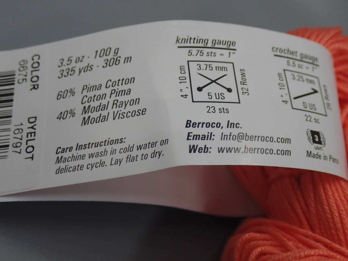 Berroco Modern Cotton DK weight Dexter Park
