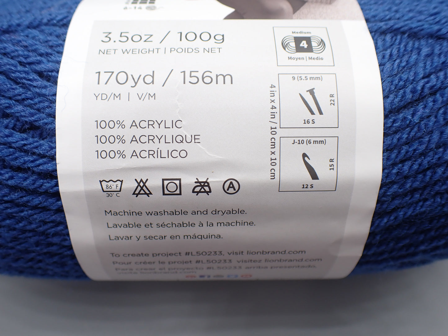 Lion Brand Yarns Worsted weight Vanna's Choice Colonial Blue
