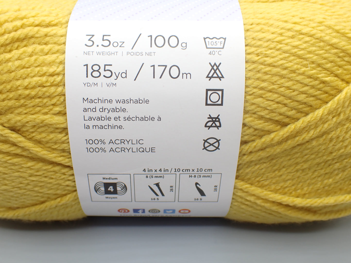 Lion Brand Yarns Worsted weight Basic Stitch Anti Pilling Mustard
