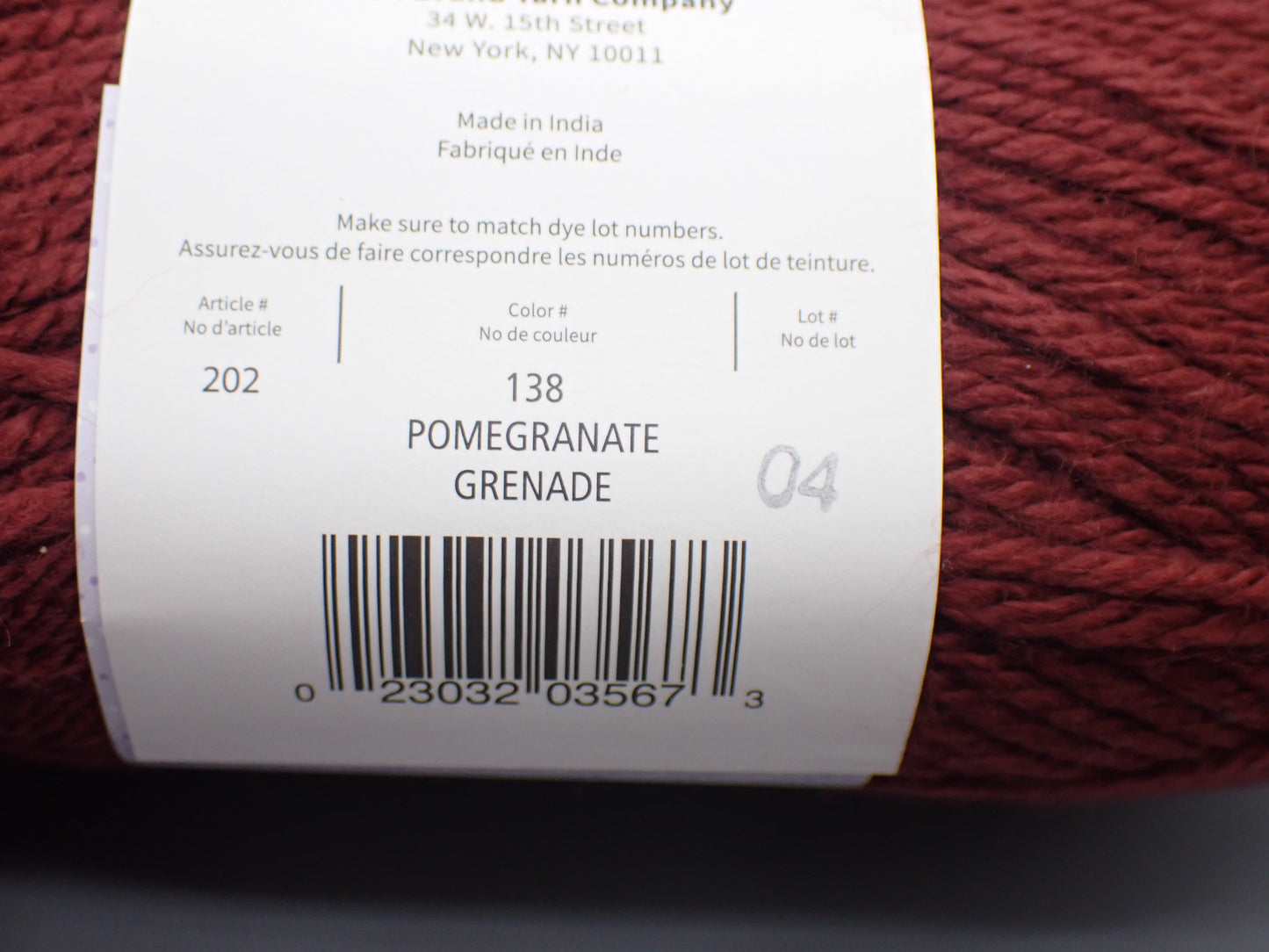 Lion Brand Yarns Worsted weight Basic Stitch Anti Pilling Pomegranate