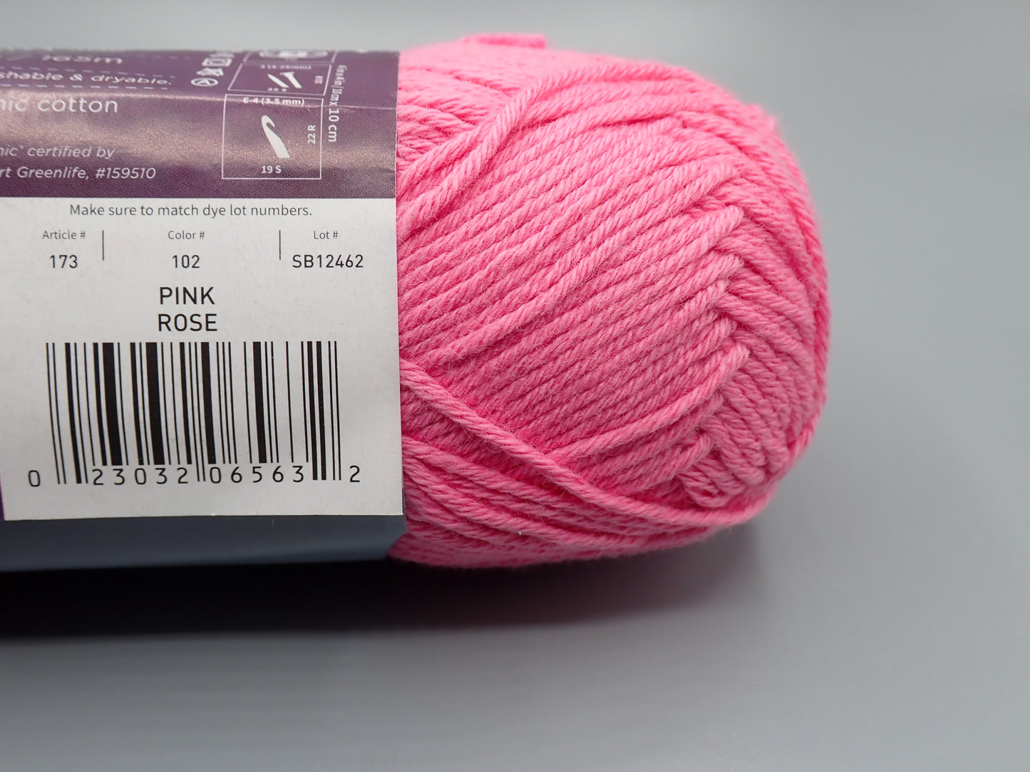 Lion Brand Yarns Sport weight Oh Baby Organic Pink