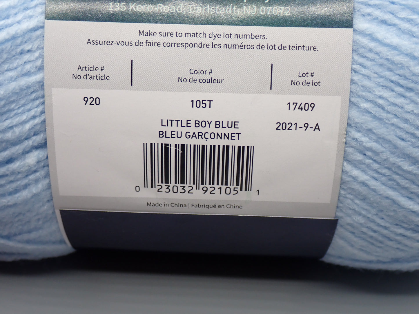 Lion Brand Yarns Sport weight Baby Soft Little Boy Blue