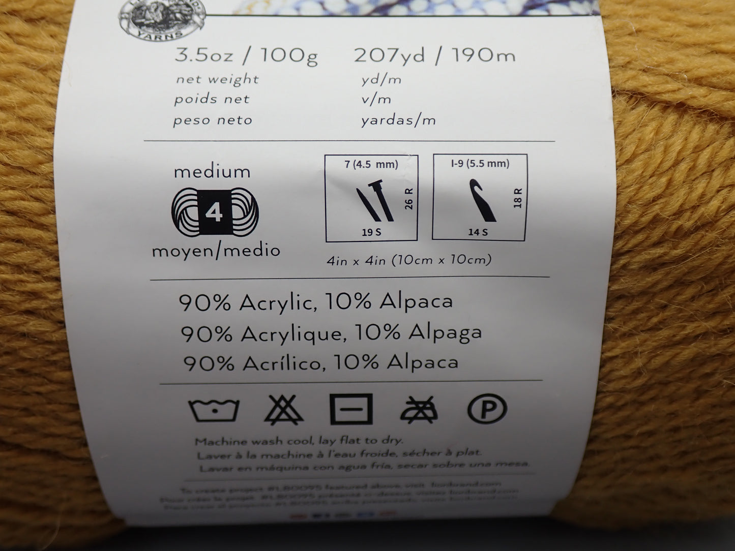 Lion Brand Yarns Worsted weight Touch of Alpaca Goldenrod