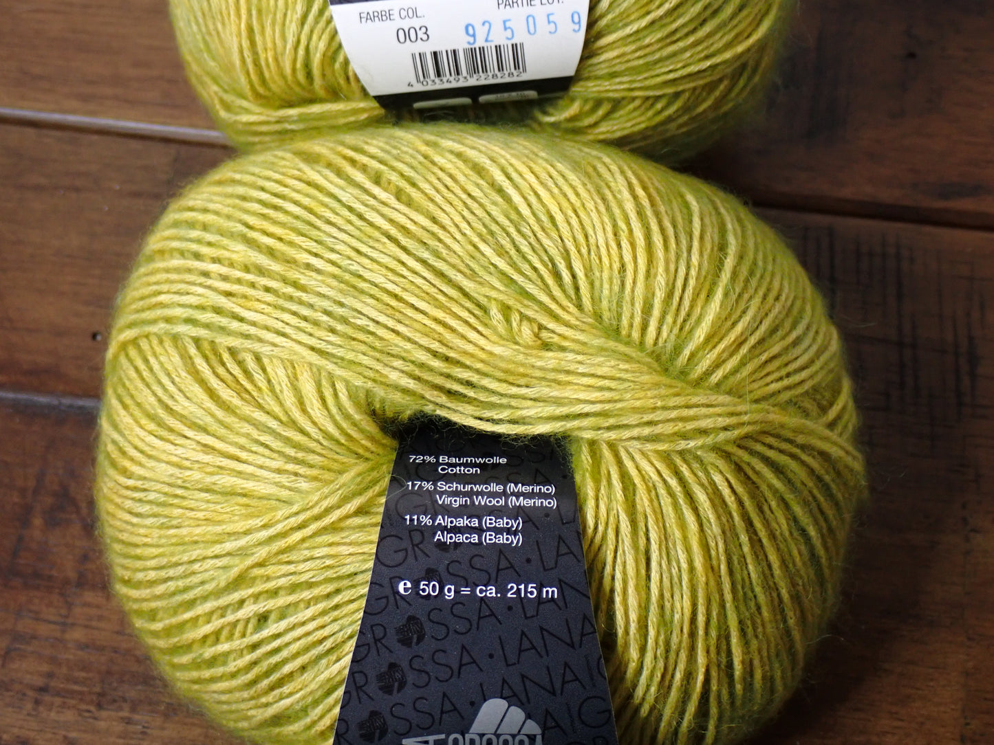 Lana Grossa Yarns Ecopuno DK weight yarn Pea