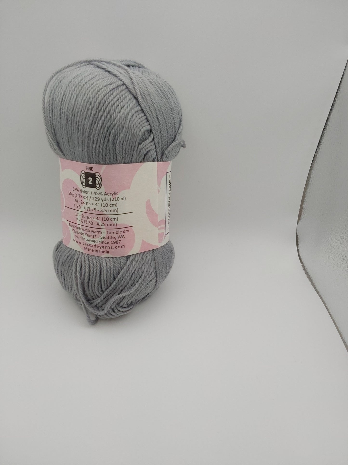 Cascade Yarns Cherub Baby Sock weight Grey