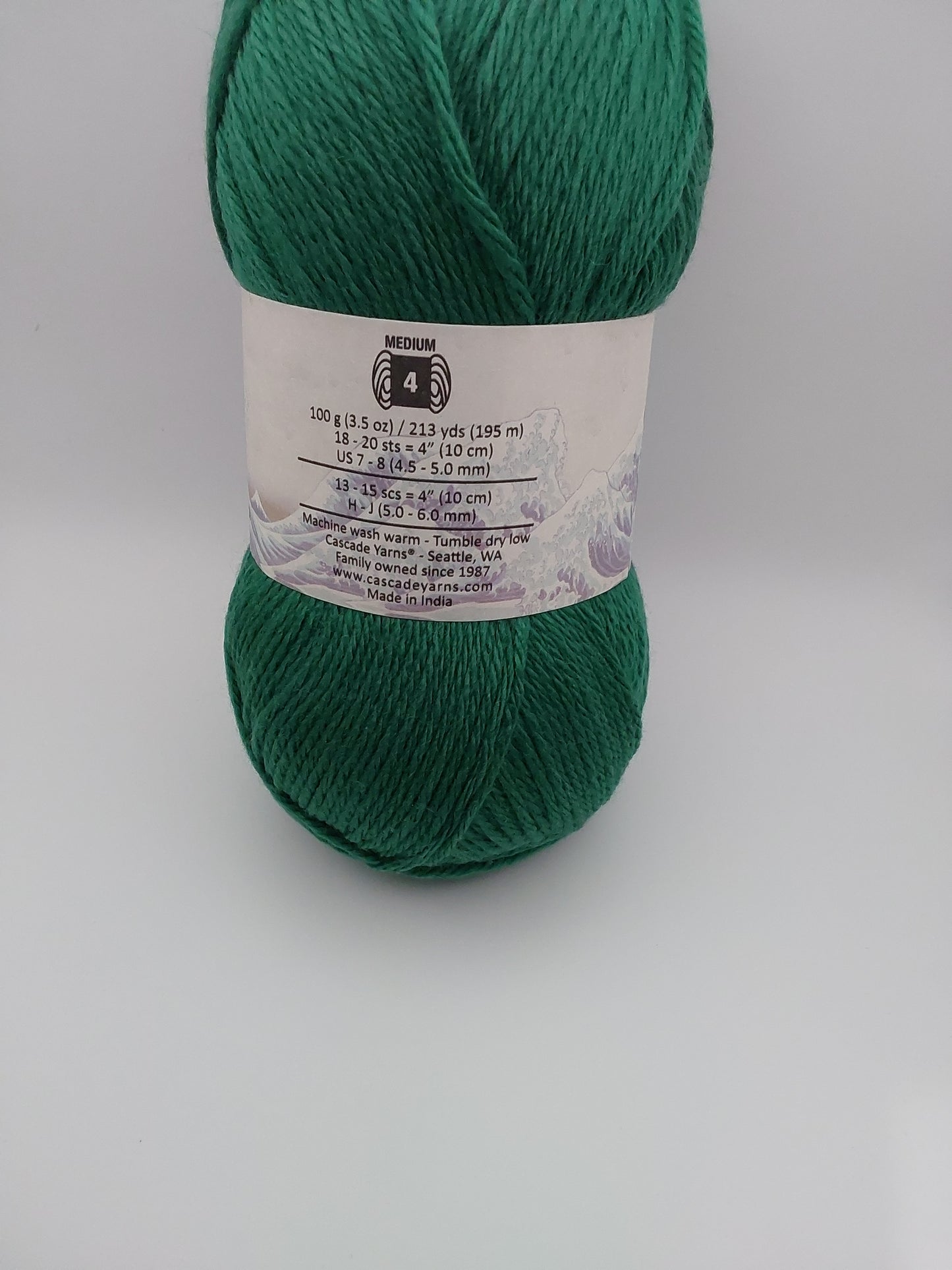 Cascade Yarns Pacific worsted weight Pine Green