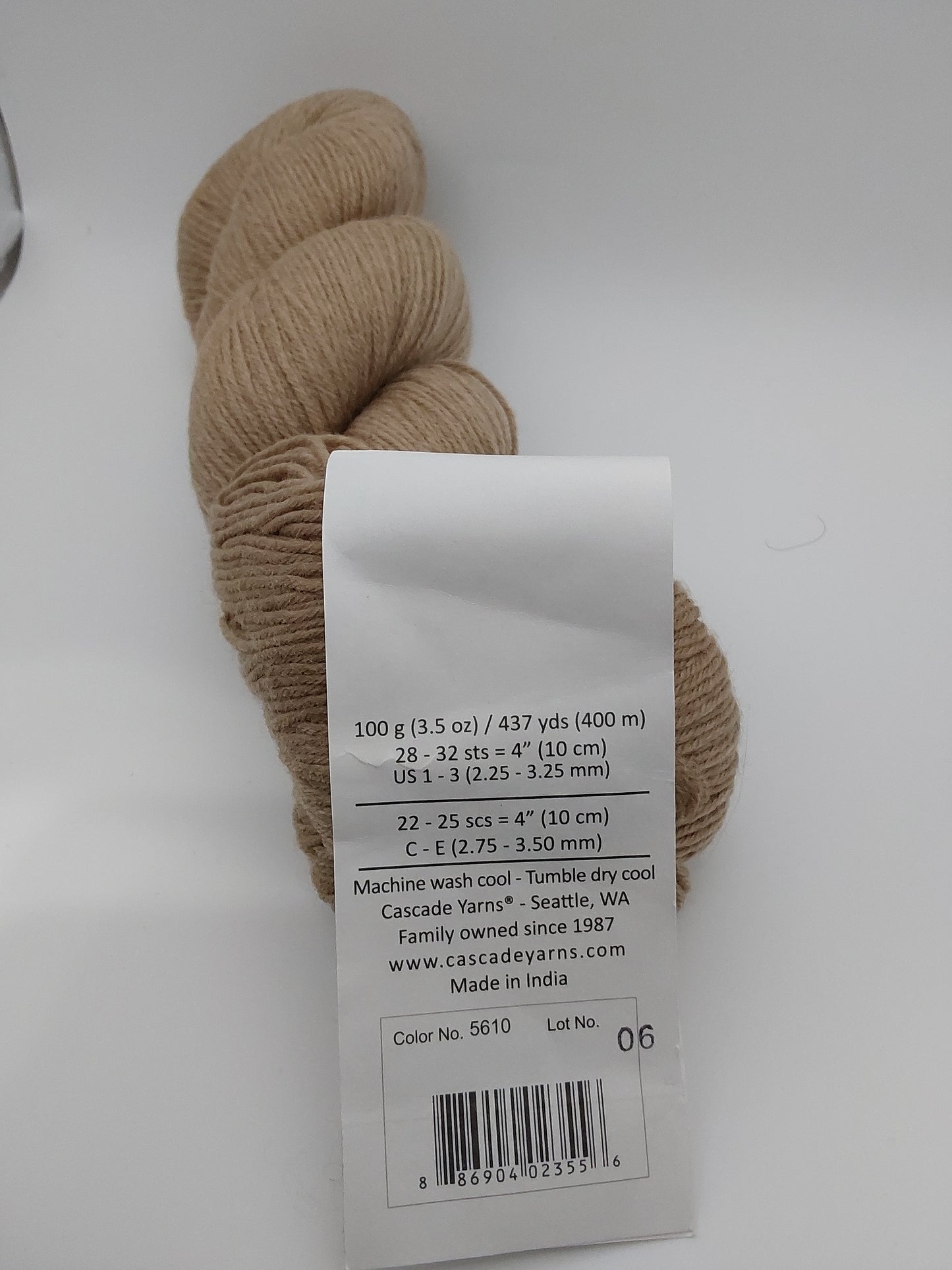 Cascade Yarns Heritage Fingering weight Camel