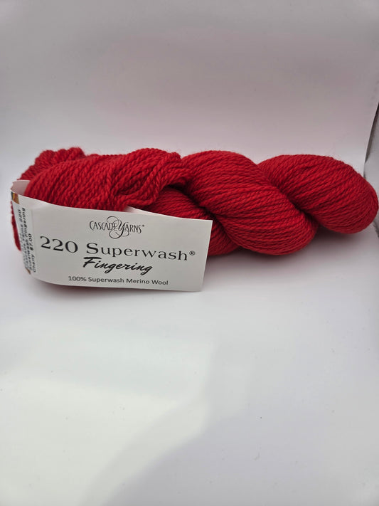 Cascade Yarns 220 Superwash Fingering weight Cherry