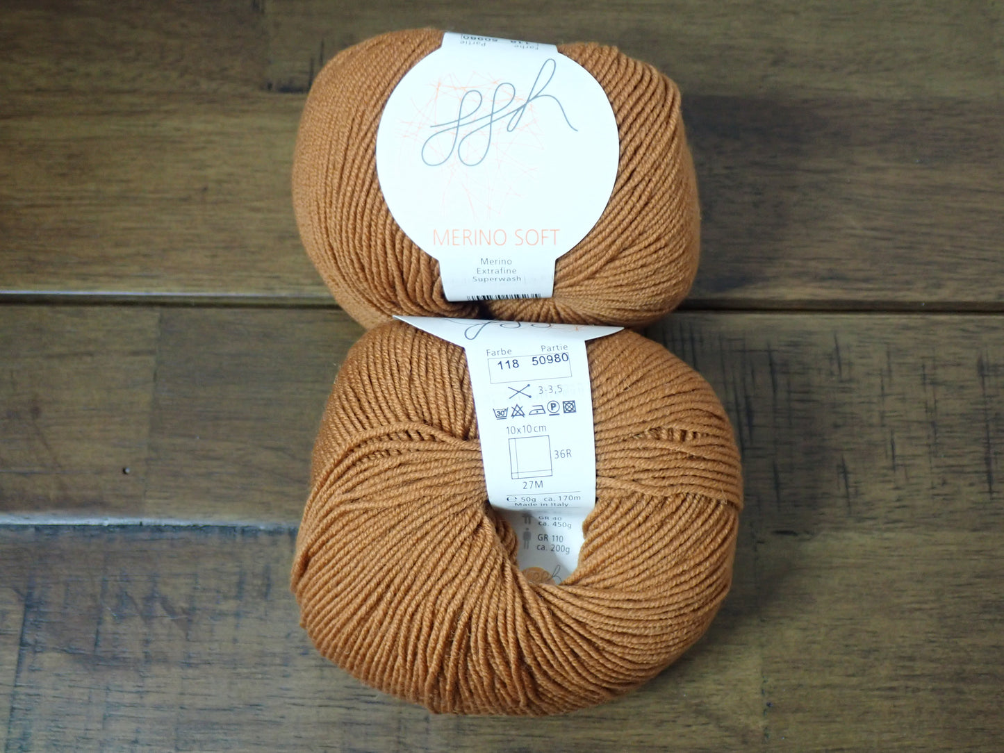 GGH Yarns Merino Soft Sport weight Brass