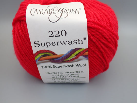 Cascade Yarns 220 Superwash DK weight Really Red