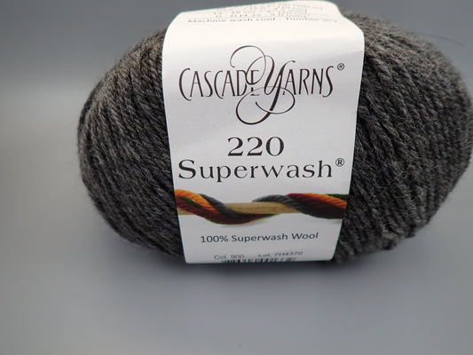 Cascade Yarns 220 Superwash DK weight Charcoal