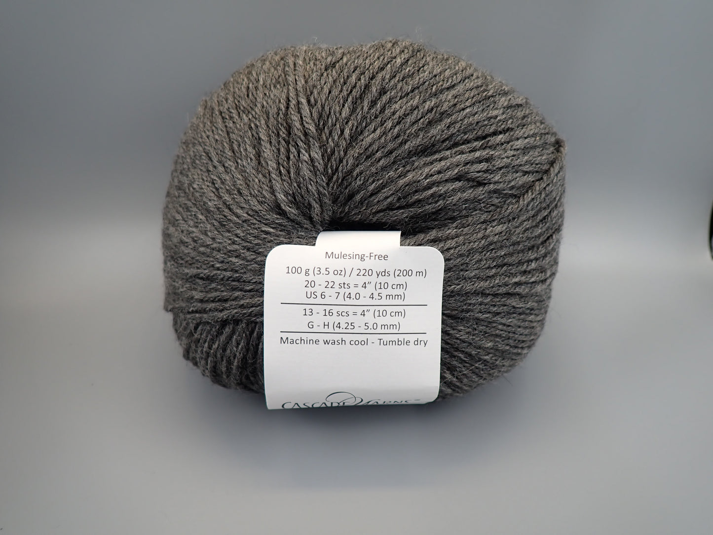 Cascade Yarns 220 Superwash DK weight Charcoal