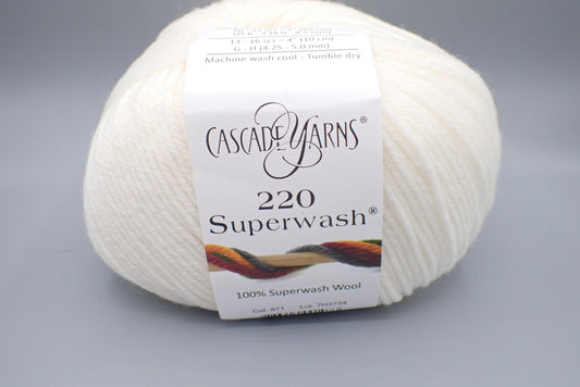 Cascade Yarns 220 Superwash DK weight White