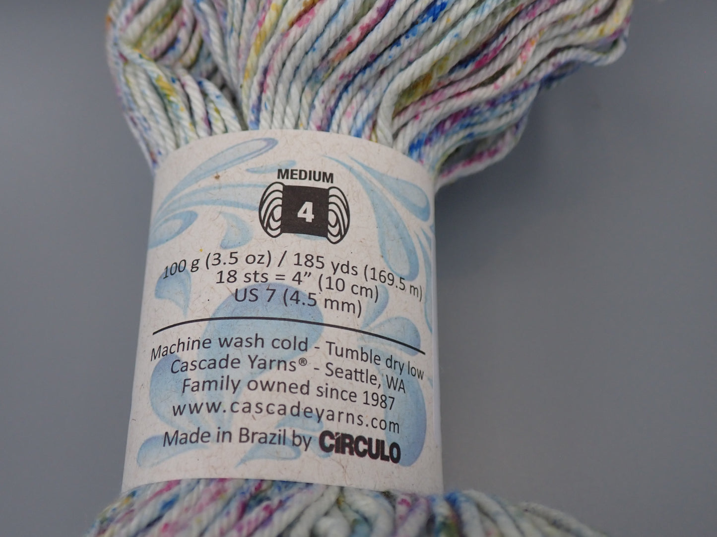 Cascade Yarns Nifty Cotton Splash Worsted weight Vibrant Bloom