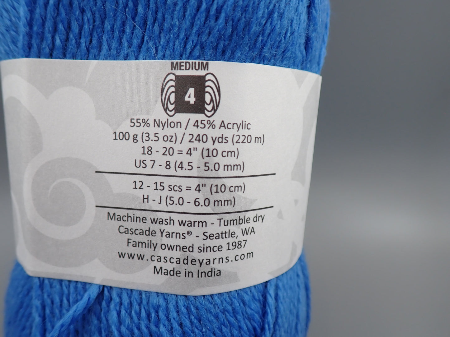 Cascade Yarns Cherub Aran Worsted weight Classic Blue