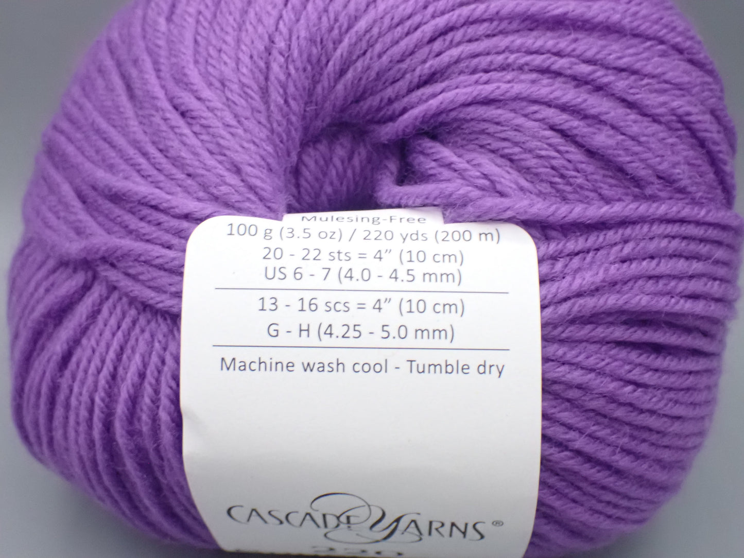 Cascade Yarns 220 Superwash DK weight Amethyst