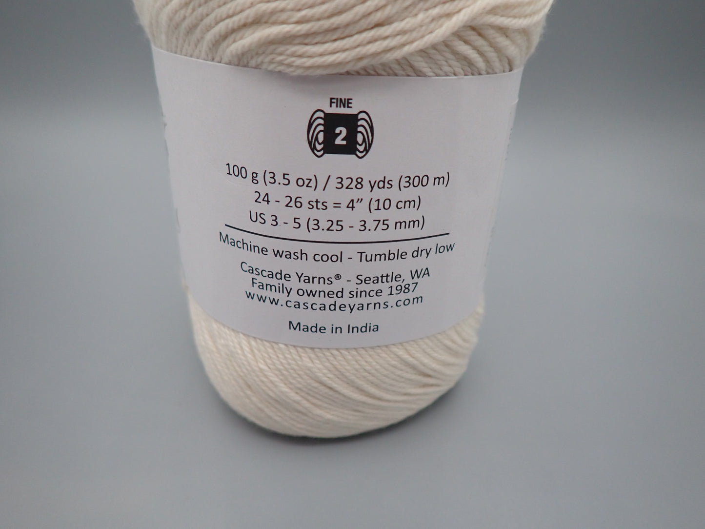 Cascade Yarns Botanika Sock weight Ecru