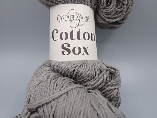 Cascade Yarns Cotton Sox Sock weight Steel Grey