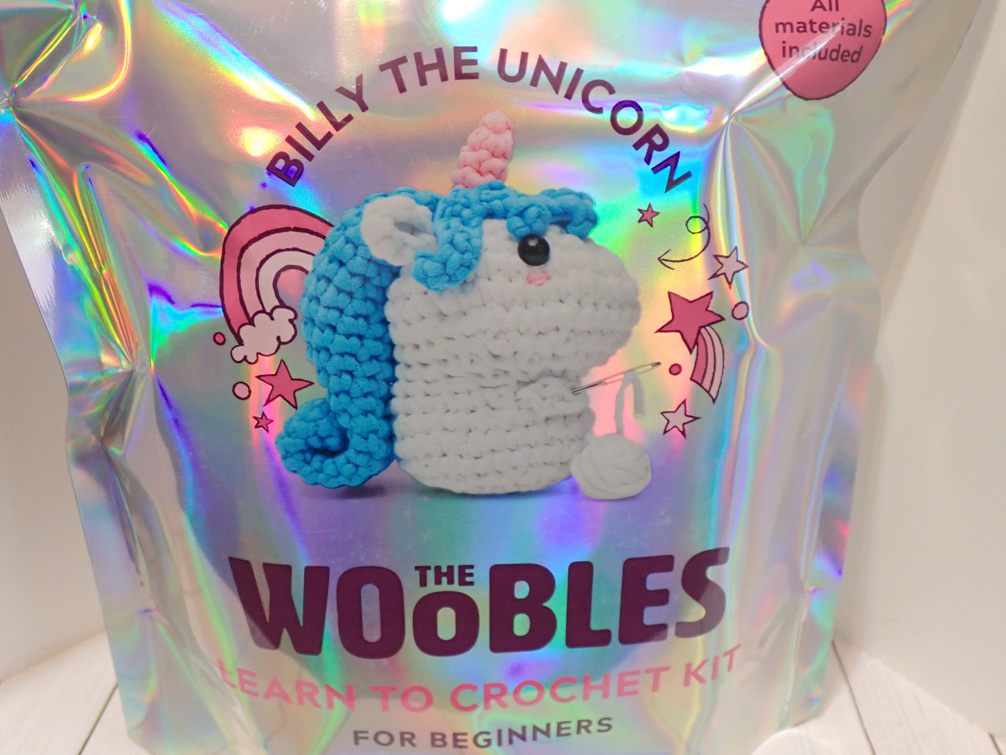 The Woobles Billy the Unicorn Begin to Crochet Kit