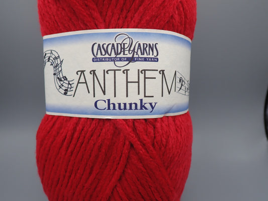 Cascade Yarns Anthem Chunky Bulky weight yarn Red
