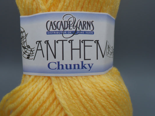 Cascade Yarns Anthem Chunky Bulky weight yarn Yellow