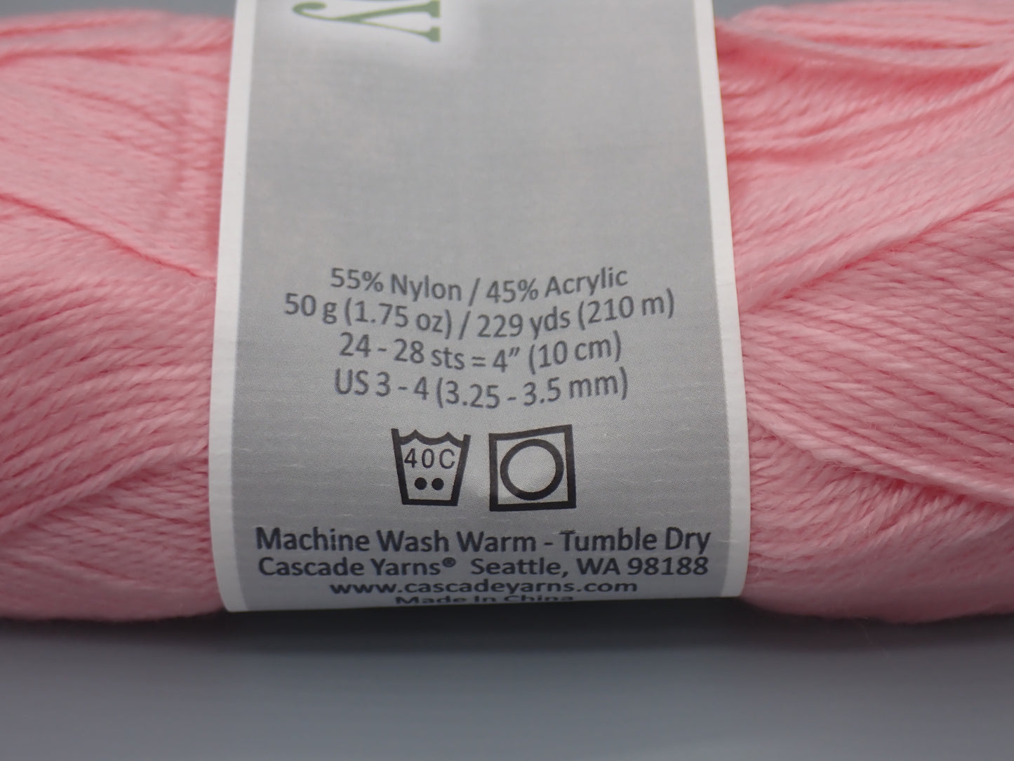 Cascade Yarns Cherub Baby Sock weight Cotton Candy