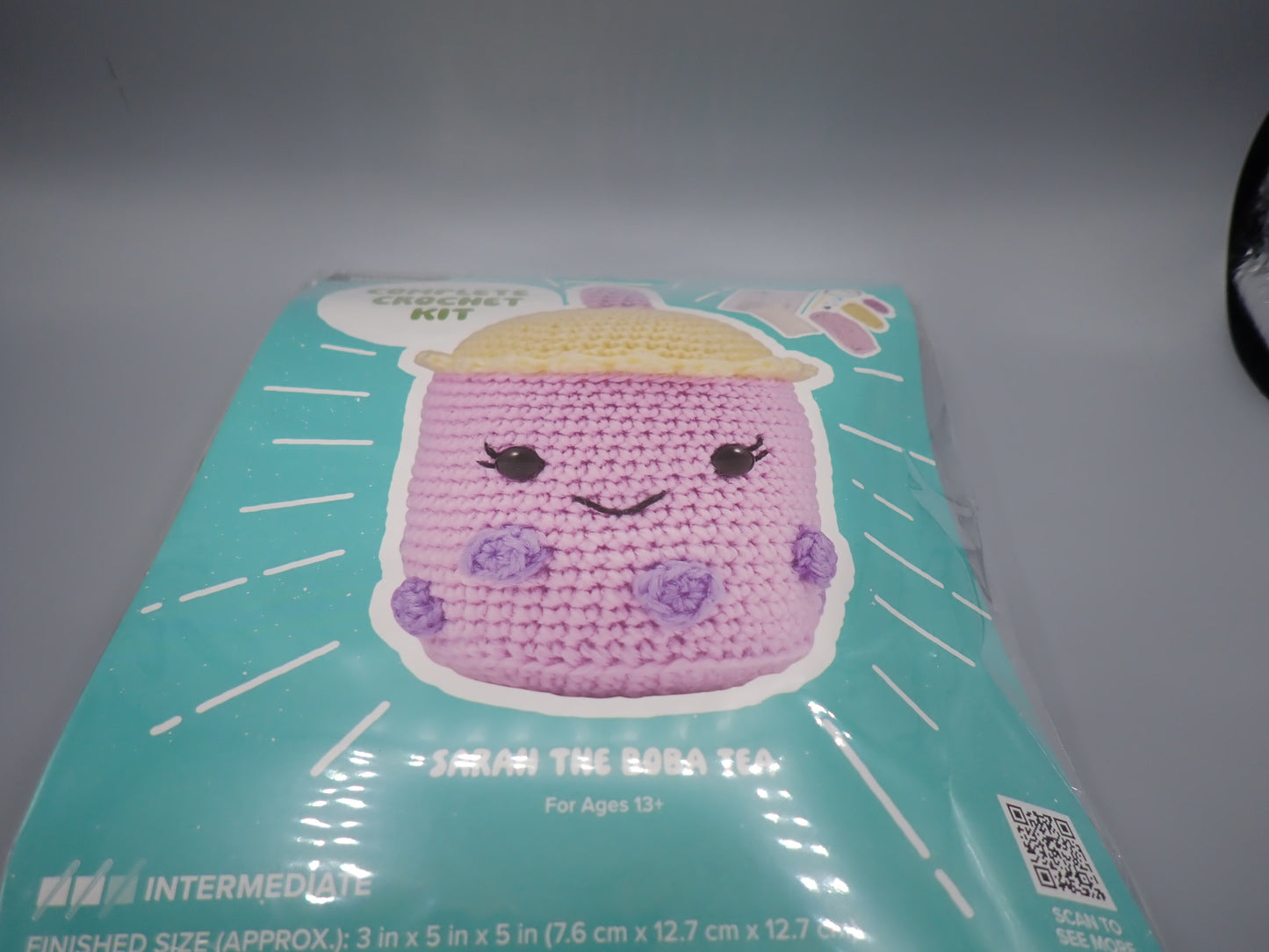 Bucilla crochet kit Sarah the Boba Tea